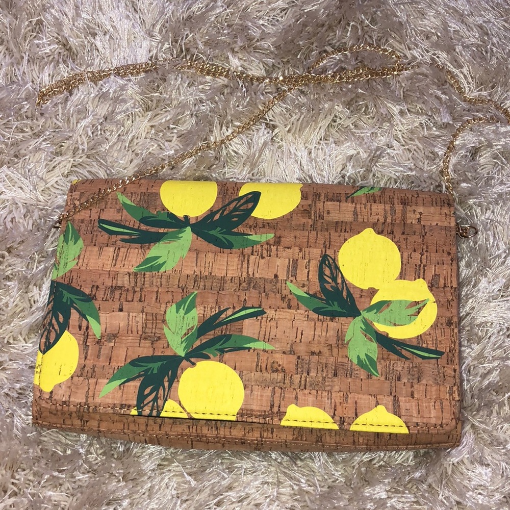 Brand new lemon Cork handbag